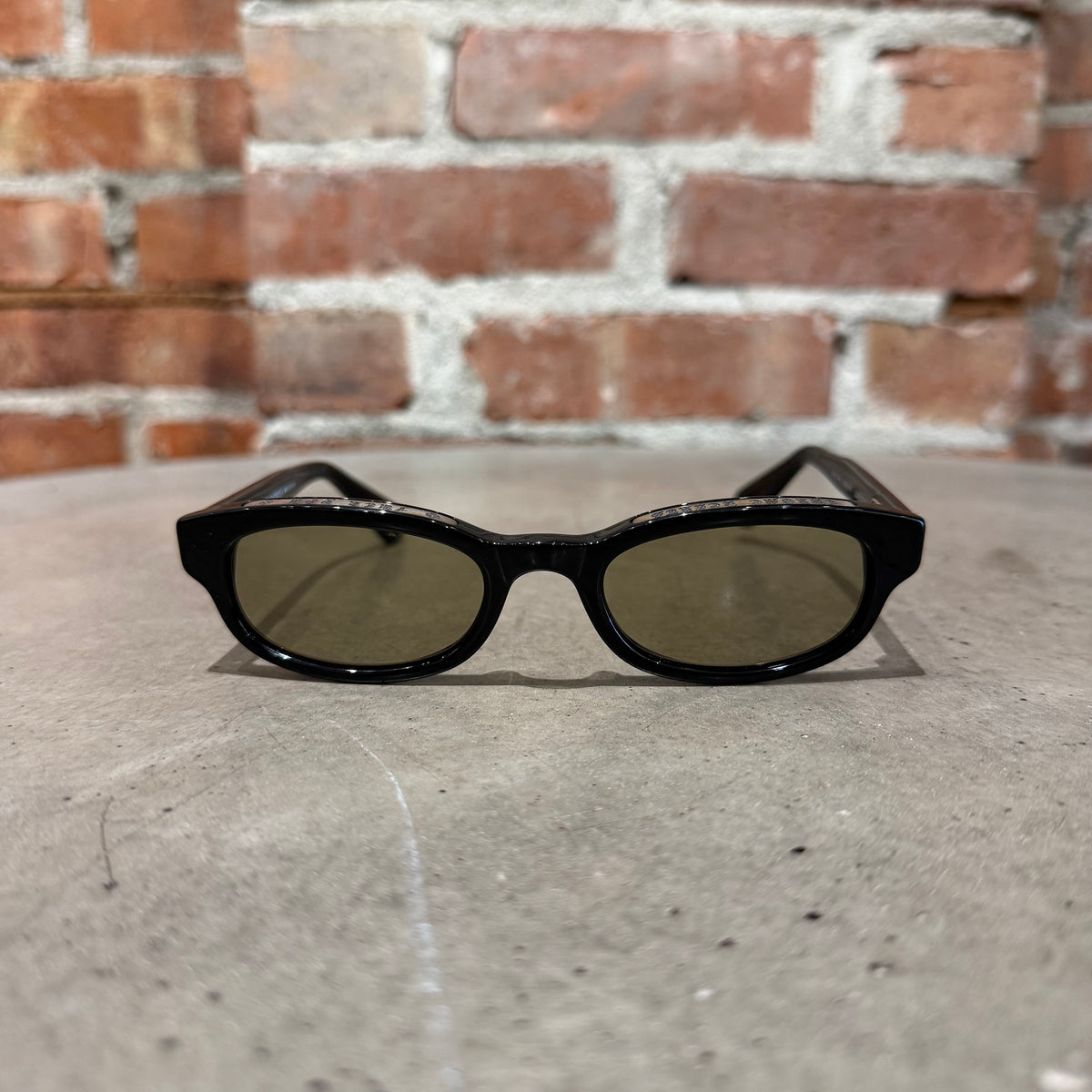 CHROME HEARTS LOWRIDER 50MM SUNGLASSES 'BLACK/GREEN'