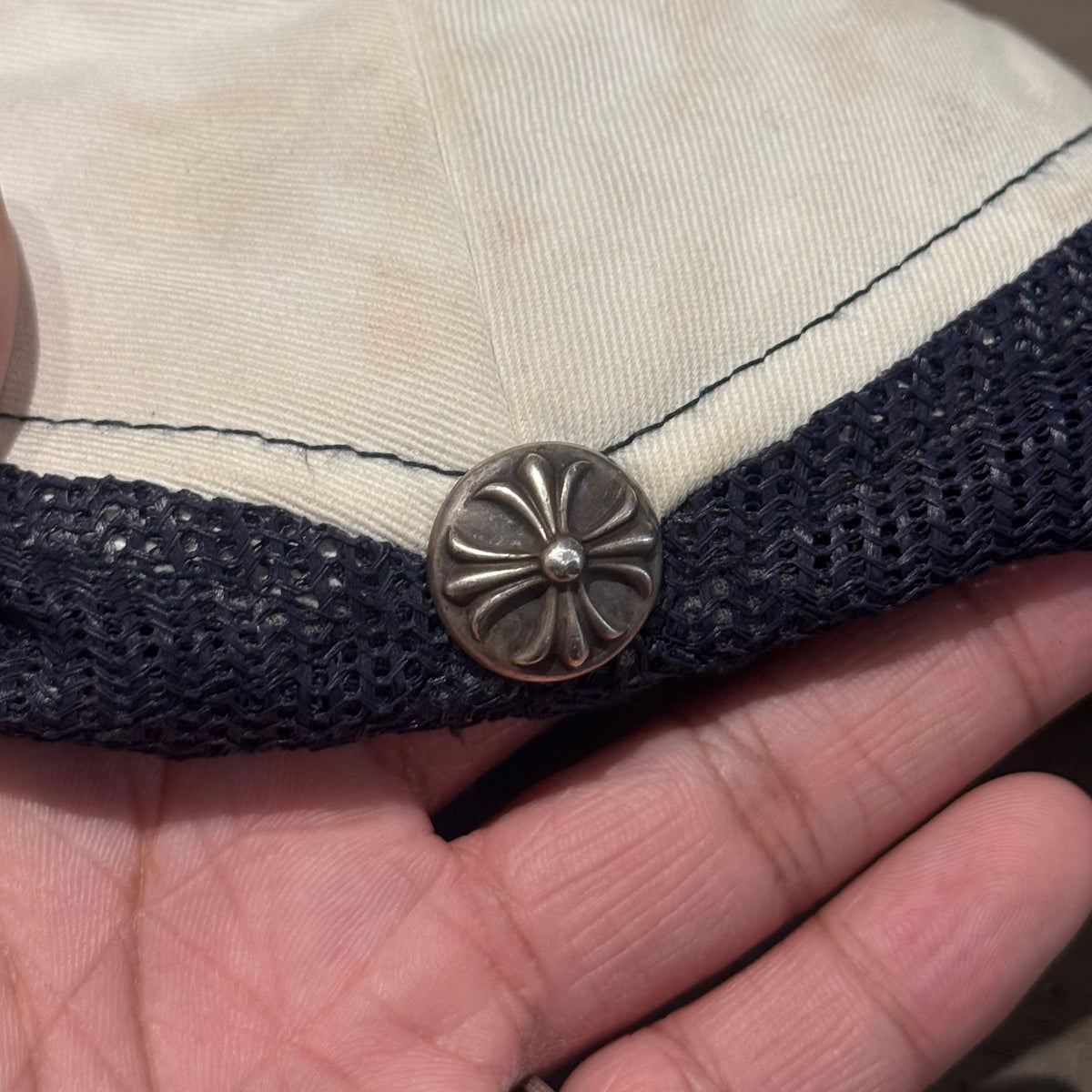 CHROME HEARTS HOLLYWOOD VINTAGE TRUCKER HAT ‘NAVY’