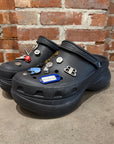 BALENCIAGA X CROCS EMBELLISHED RUBBER MULES ‘BLACK’
