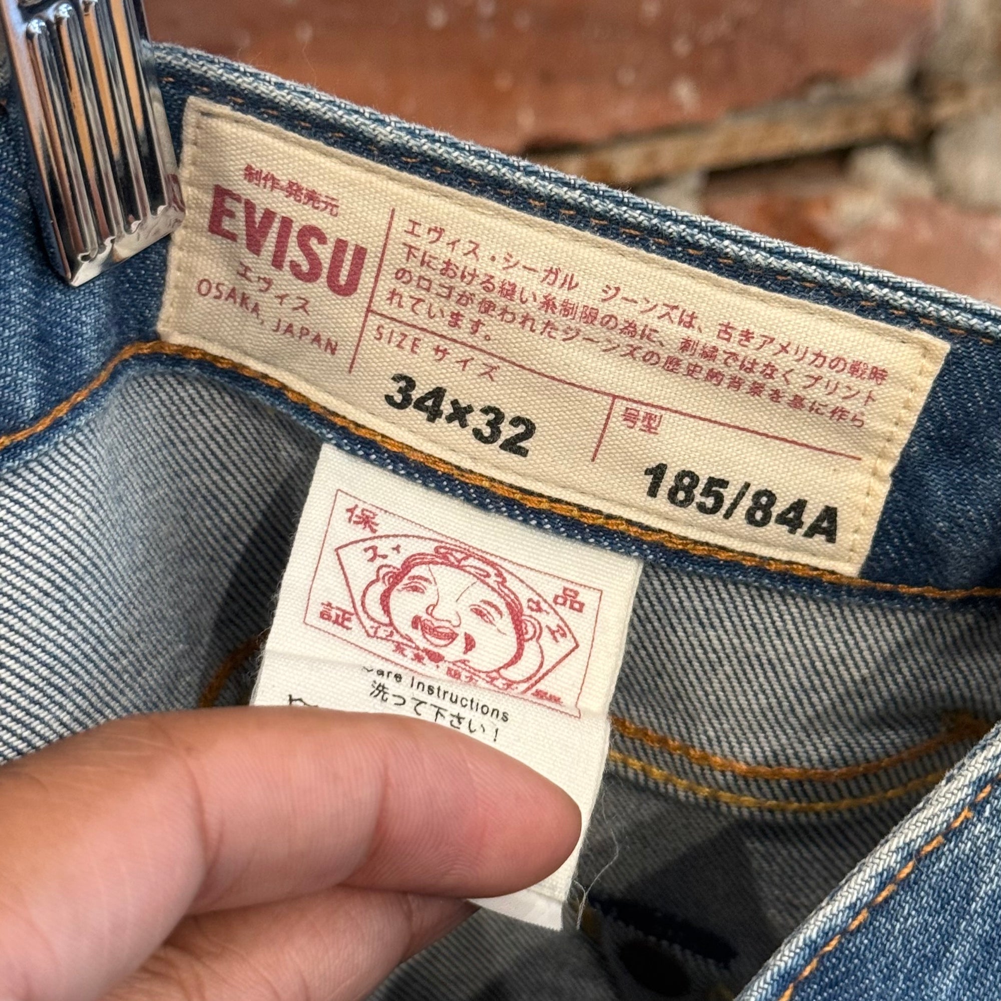 EVISU LOT 2023 GRAFFITI PRINT DENIM ‘BLUE/WHITE’