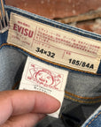EVISU LOT 2023 GRAFFITI PRINT DENIM ‘BLUE/WHITE’