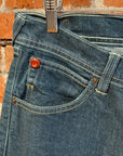 EVISU X PUMA LOW-RISE BOOTCUT DENIM ‘INDIGO/MINT’