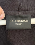 BALENCIAGA FW25 BLACKLETTER SCRIPT PULLED ZIP HOODIE ‘BLACK’