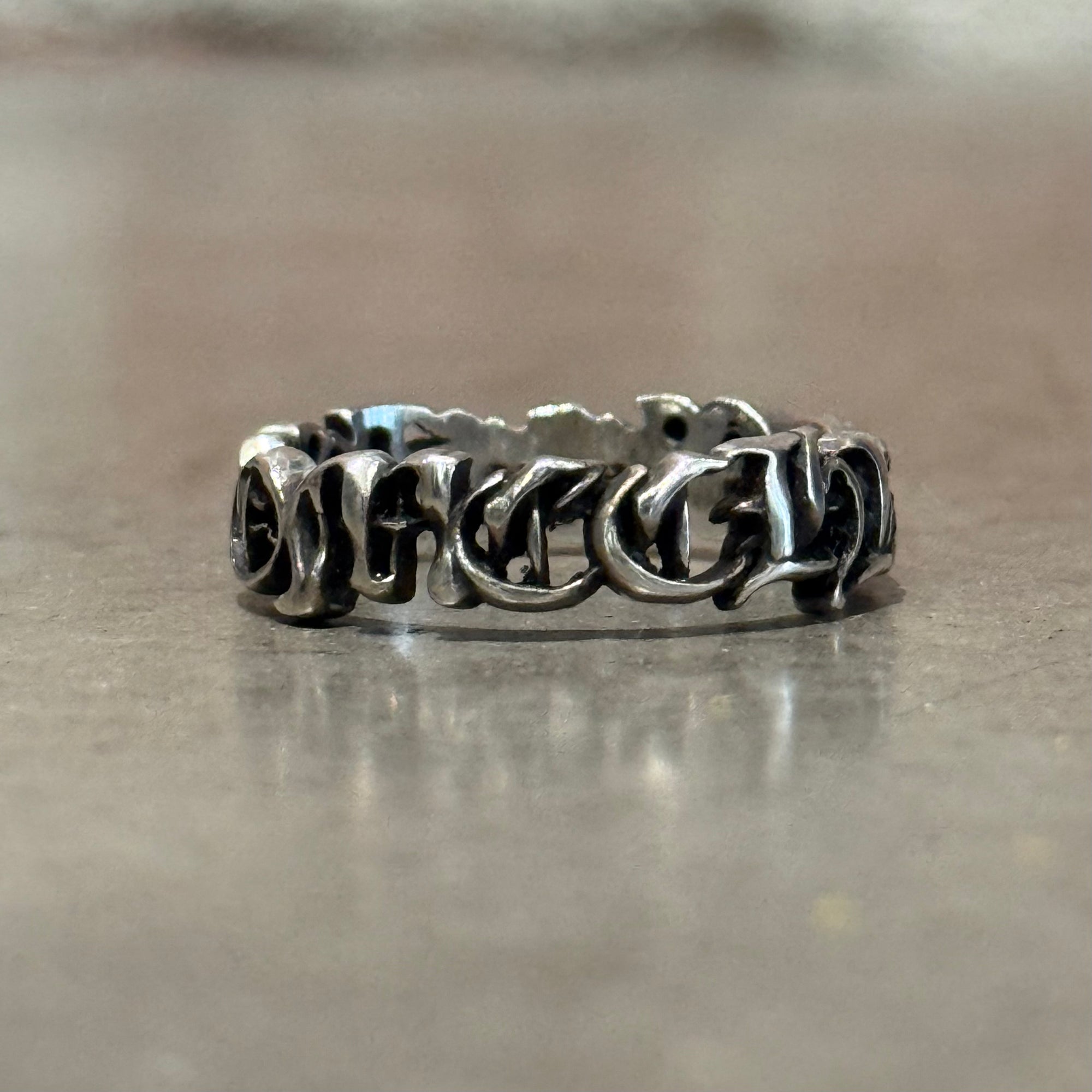 CHROME HEARTS SPELLOUT RING ‘SILVER’
