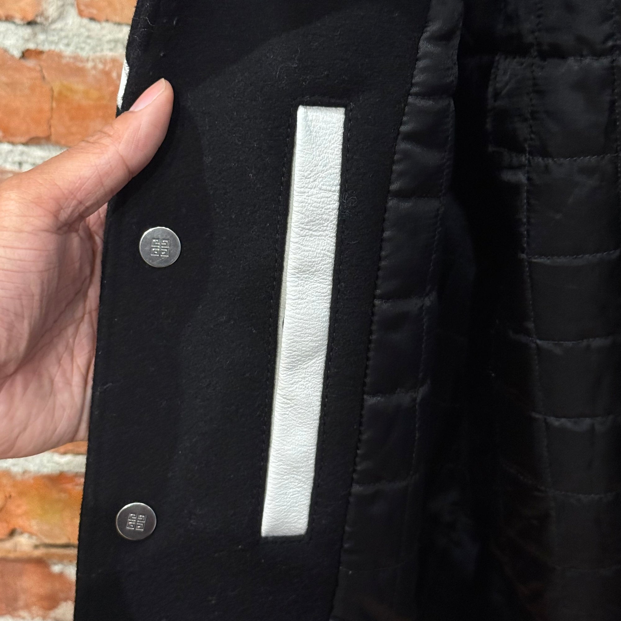 GIVENCHY WOOL VARSITY JACKET ‘BLACK/WHITE’