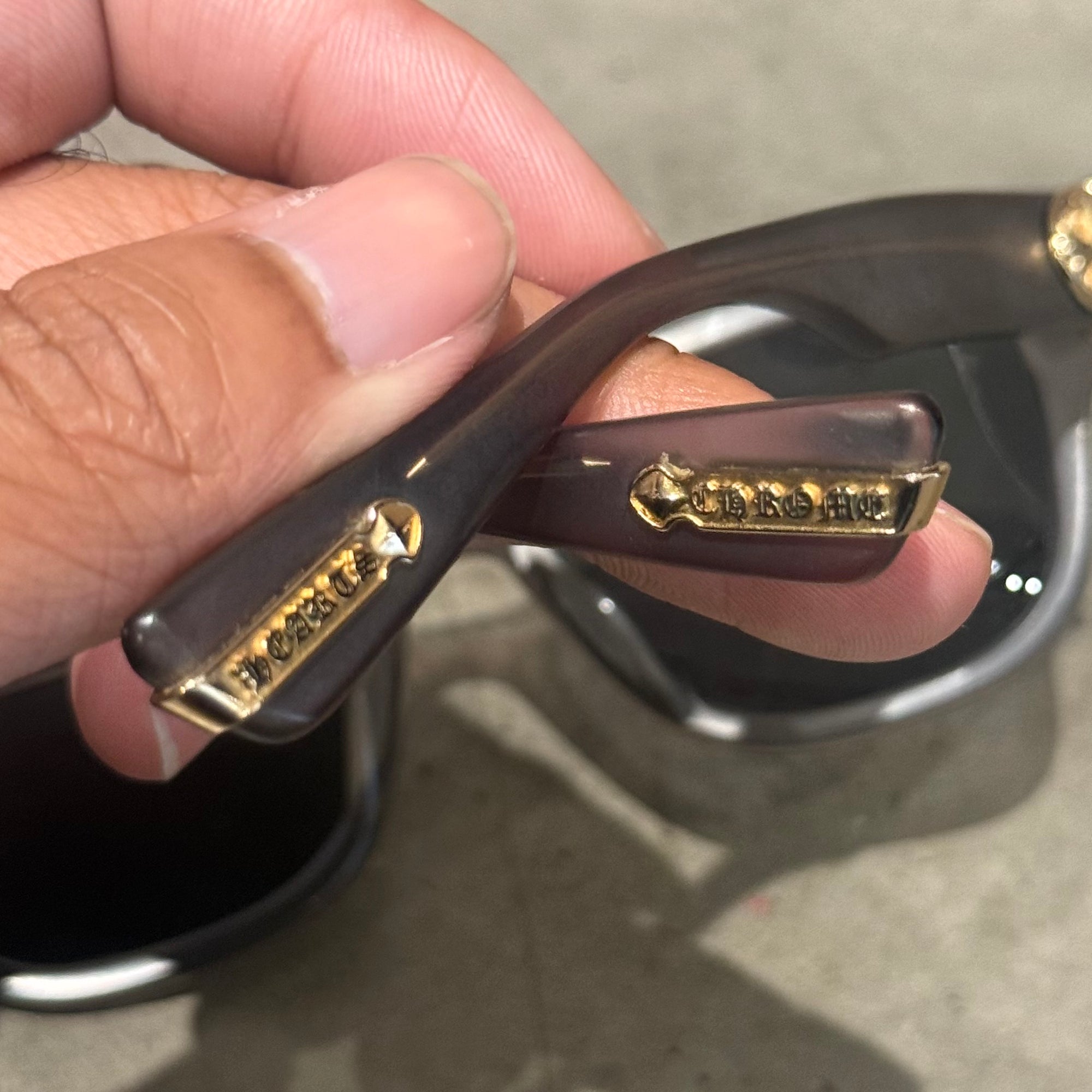CHROME HEARTS 18K GOLD GIVENHED SUNGLASSES ‘SMOKE GREY’