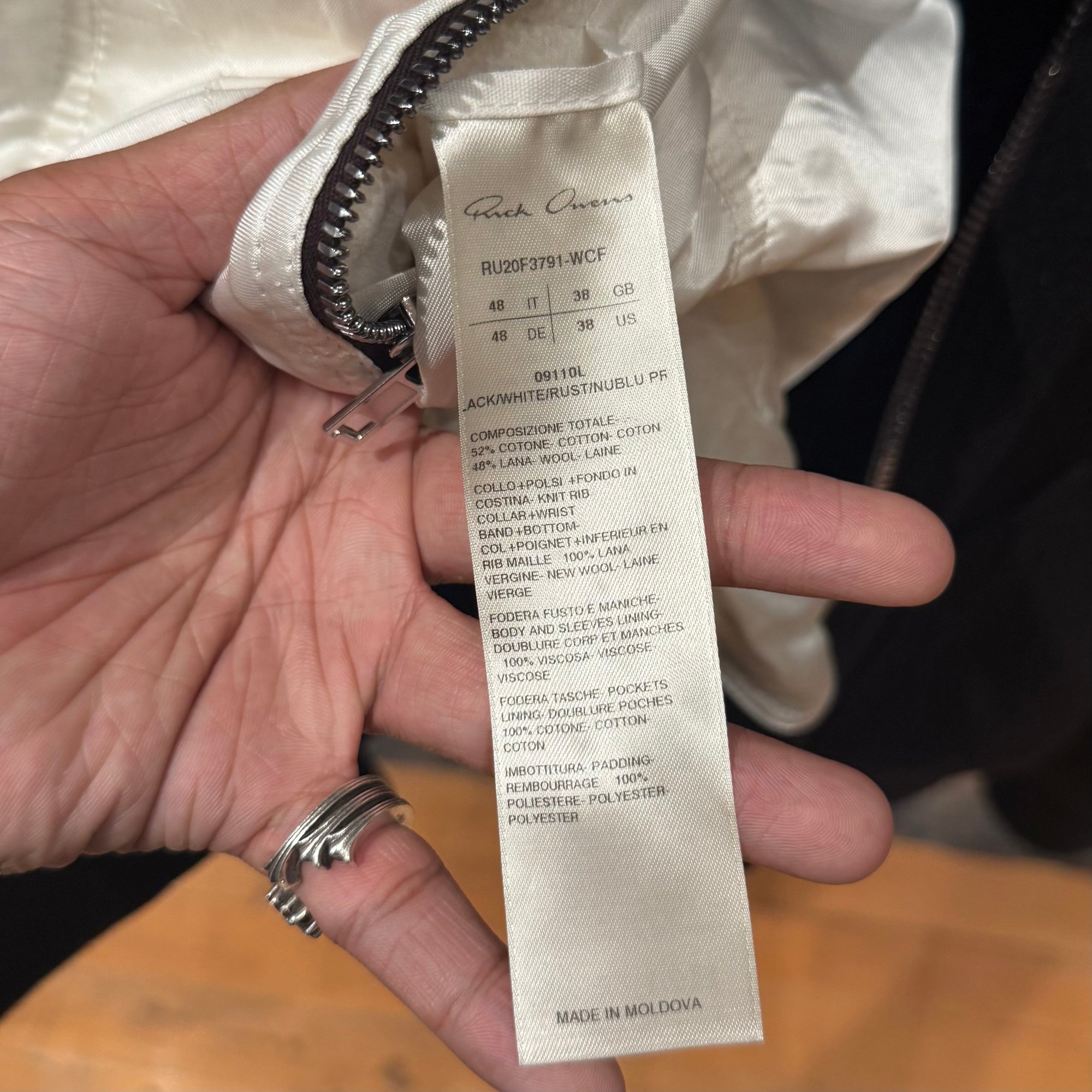 RICK OWENS FW20 PERFORMA REVERSIBLE BOMBER JACKET ‘BLACK’