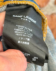 SAINT LAURENT SS15 D02 KNIFE CUT DENIM ‘MUD WASH BLUE’