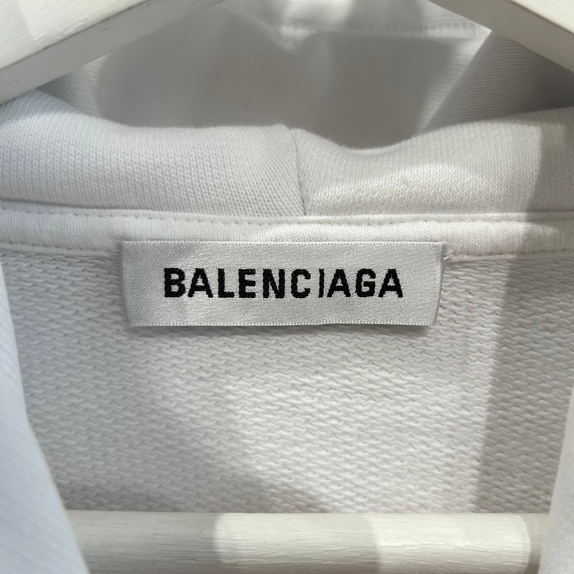 BALENCIAGA SS18 TATTOO LOGO HOODIE ‘WHITE’