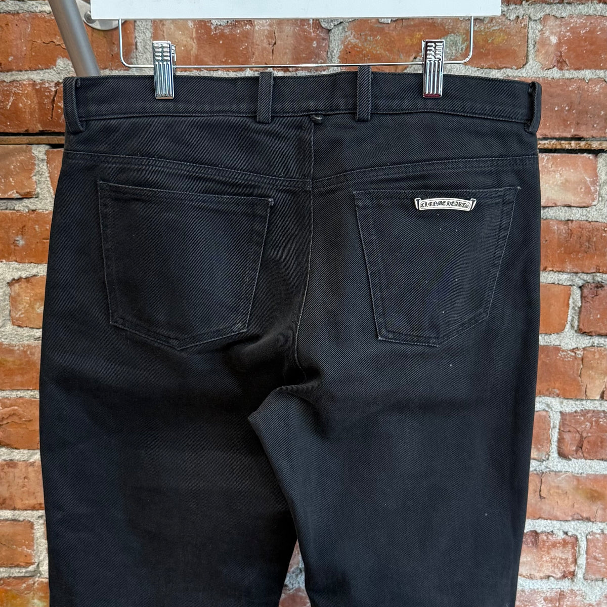 CHROME HEARTS FLEUR KNEE STRAIGHT LEG DENIM ‘BLACK’
