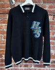 HYSTERIC GLAMOUR KNIT VARSITY SWEATER ‘BLACK’