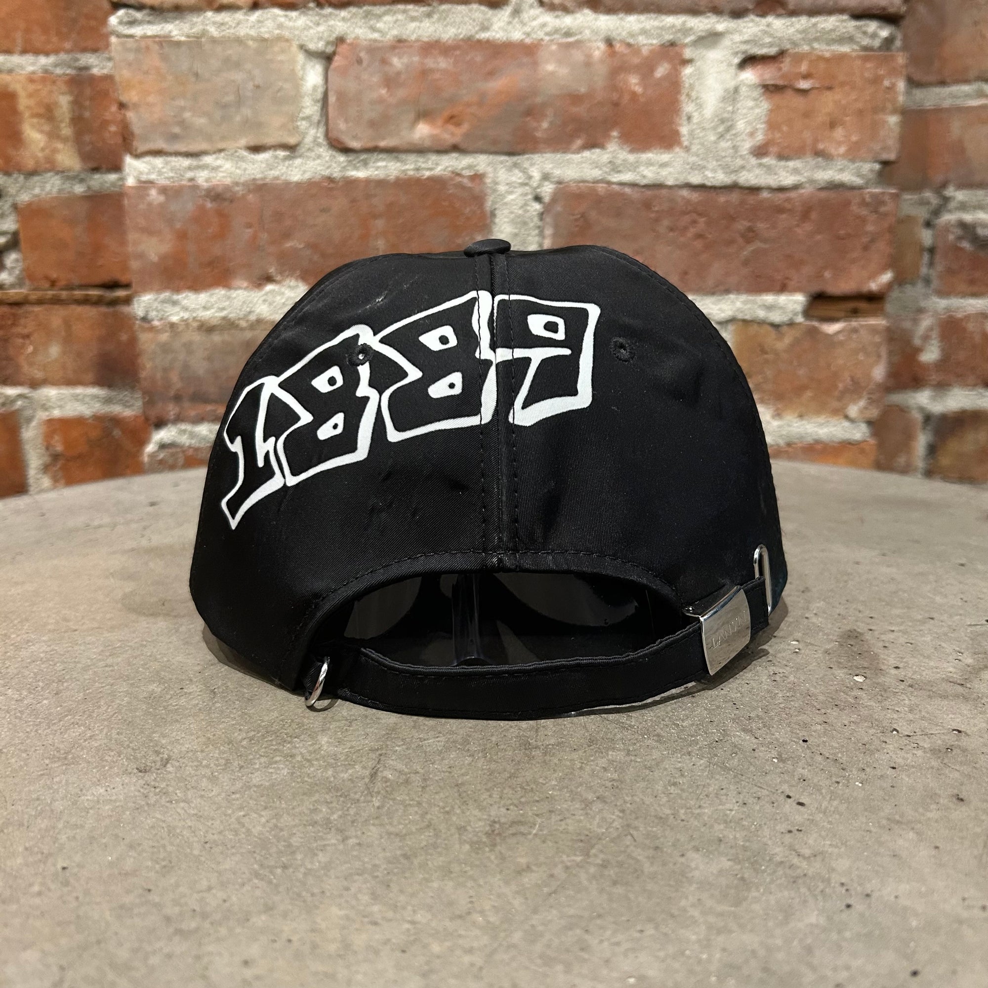 LANVIN PUNK GRAFFITI PRINT CAP ‘BLACK’