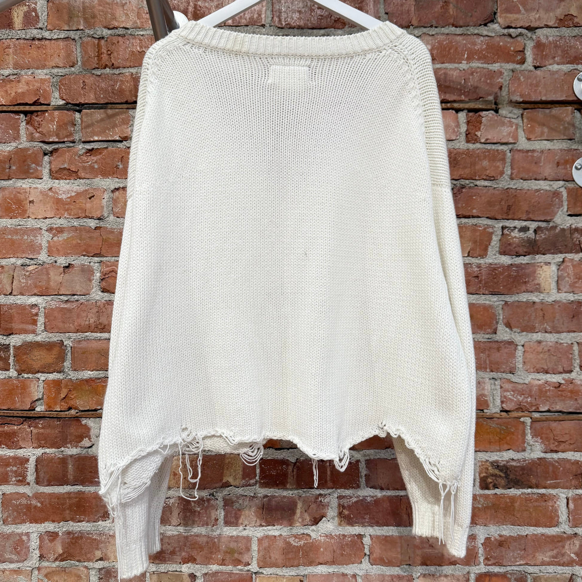 DOUBLET SS19 ALLIGATOR 3D PATCH KNIT SWEATER ‘WHITE’