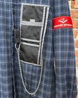 MARTINE ROSE WALLET CHAIN FLANNEL ‘NAVY’
