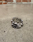 CHROME HEARTS DOUBLE FLORAL RING 'SILVER'