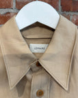 LEMAIRE TWO-POCKET LINEN FIELD SHIRT ‘SAND’