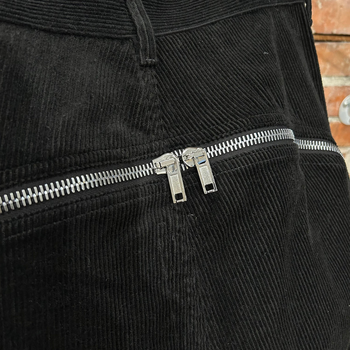 RICK OWENS FW25 CONCORDIAN CORDUROY BOLAN BANANA PANTS ‘BLACK’