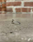 CHROME HEARTS EMERALD CROSS BUBBLEGUM RING 'SILVER'