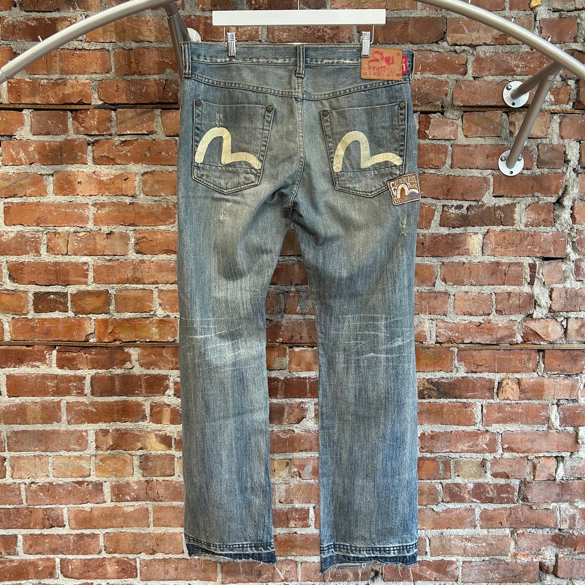 EVISU SASHIKO PATCH DENIM 'VINTAGE BLUE'