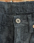 KAPITAL 12OZ 5P FLARED FEATHER PRINT DENIM ‘DARK BLUE’