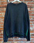 KAPITAL KOUNTRY OVERSIZED 2-TONE BONES CREWNECK ‘GREEN/YELLOW’