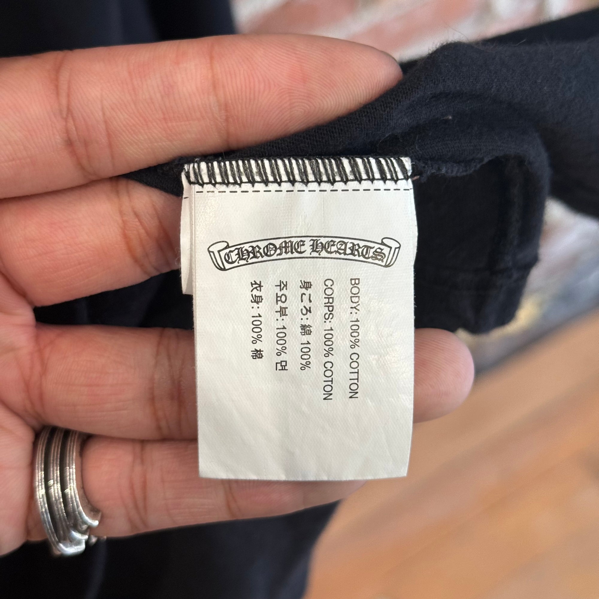 CHROME HEARTS COLLAR PRINT LONGSLEEVE ‘BLACK’