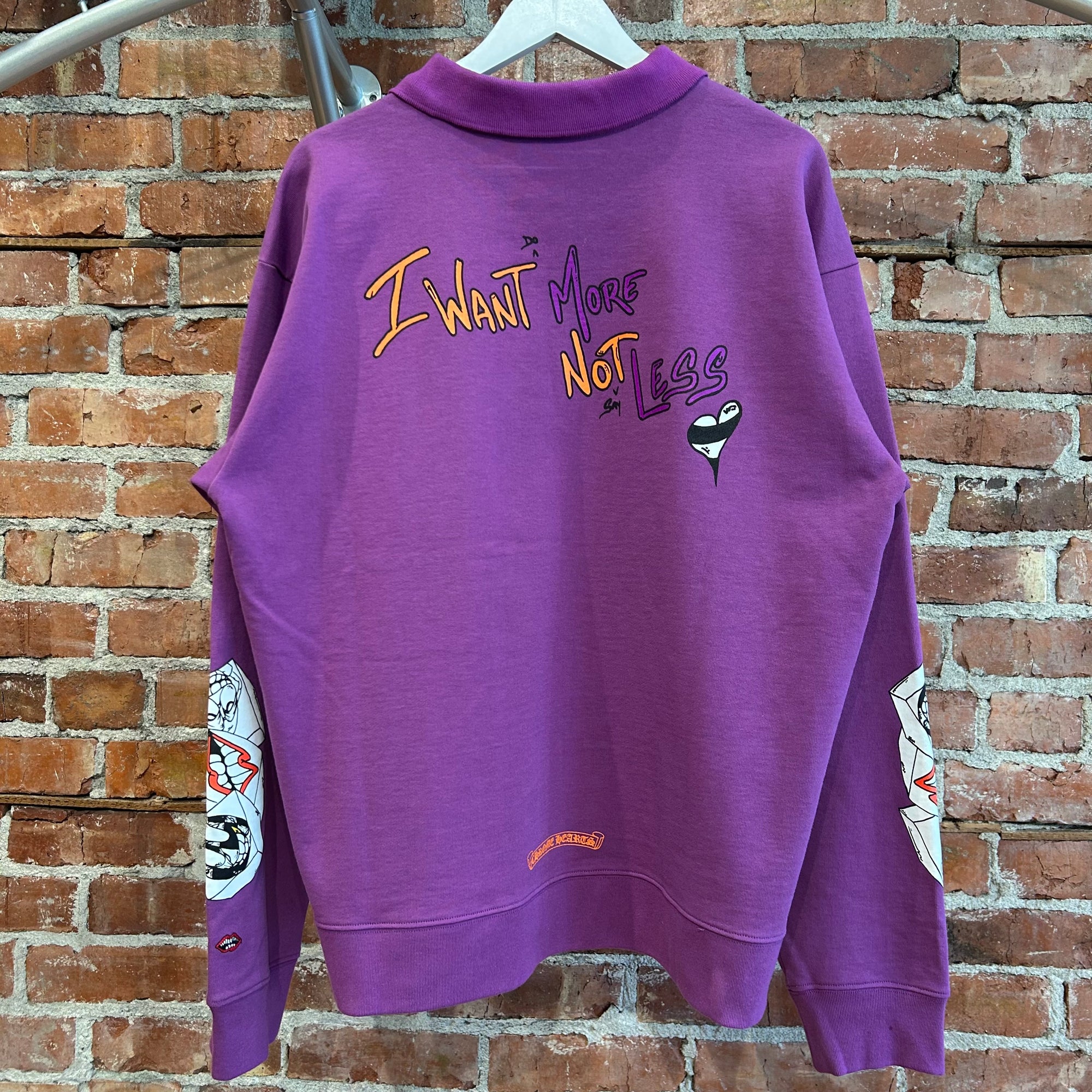 CHROME HEARTS MATTY BOY "MORE NOT LESS" POLO ‘PURPLE’