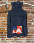 CHROME HEARTS USA FLAG ZIP-UP HOODIE ‘GREY’