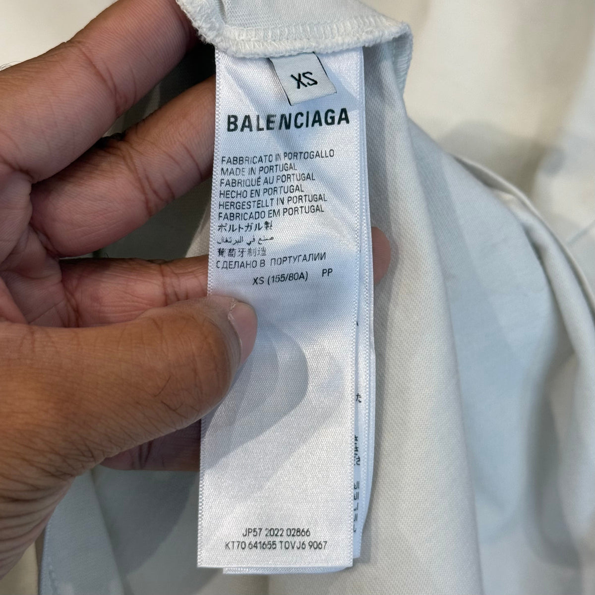BALENCIAGA SS22 RHINESTONE LOGO TEE ‘WHITE’