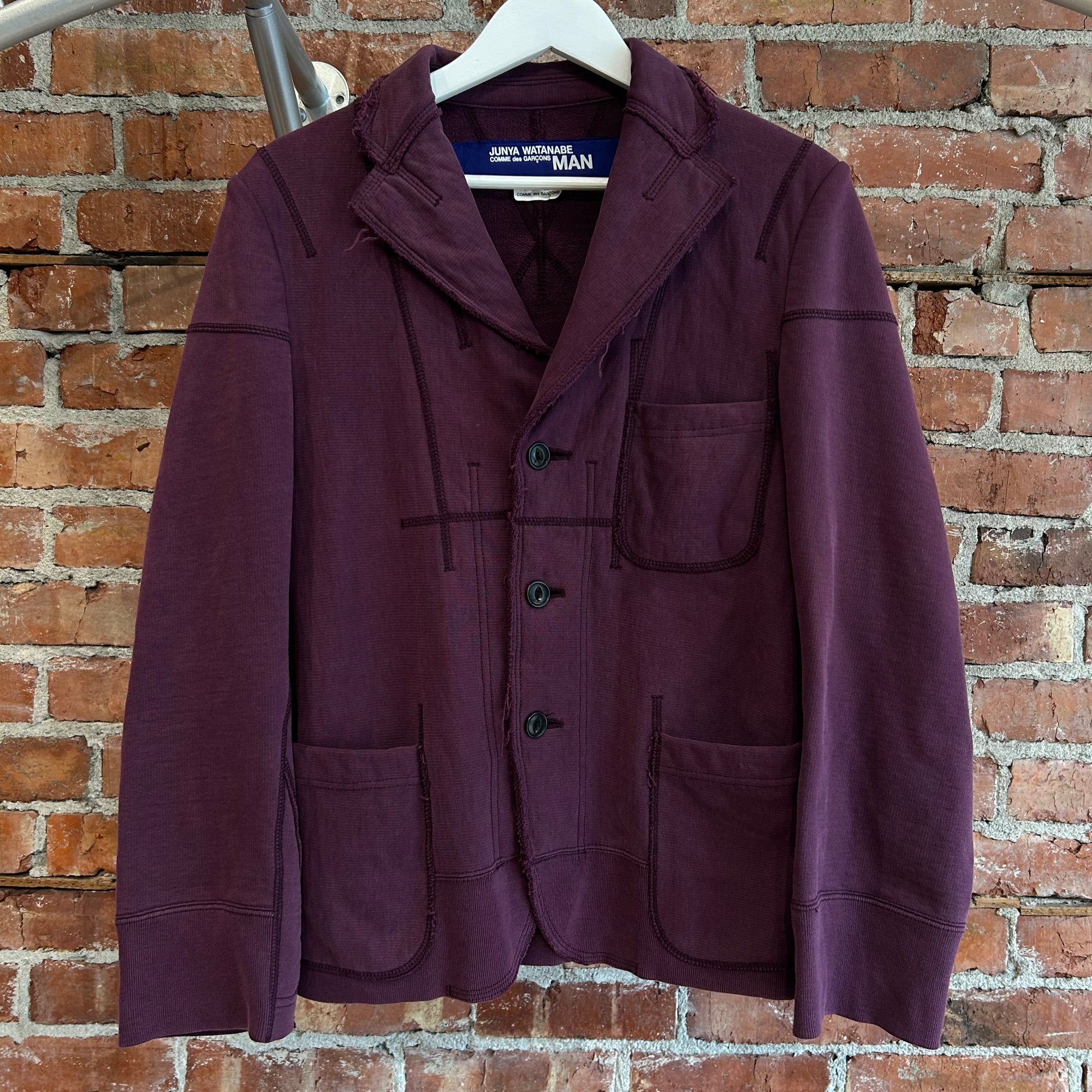 COMME DES GARÇONS X JUNYA WATANABE AD2008 PANEL JACKET ‘PLUM’