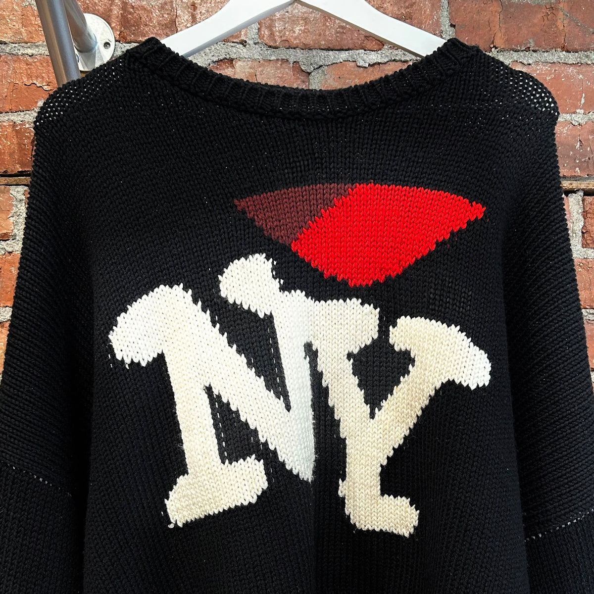 RAF SIMONS FW17 "I LOVE NY" OVERSIZED KNIT ‘BLACK’