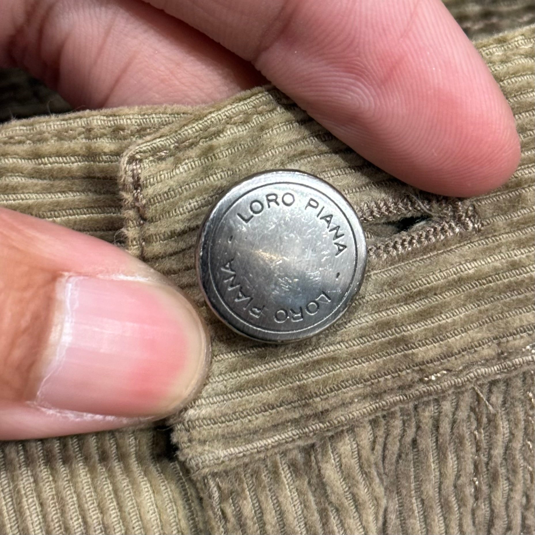 LORO PIANA JARNO STRAIGHT LEG CORDUROY PANTS ‘DUST'