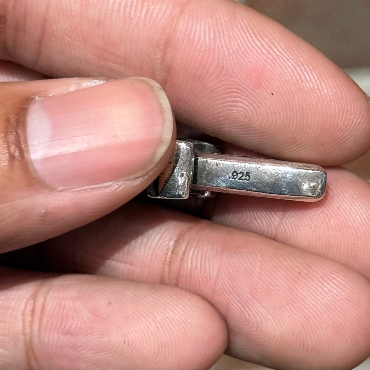 CHROME HEARTS BLACK DIAMOND DOUBLE DAGGER NECKLACE ‘SILVER’