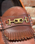 CELINE FRINGE TASSEL LUCO LEATHER LOAFERS ‘BROWN’