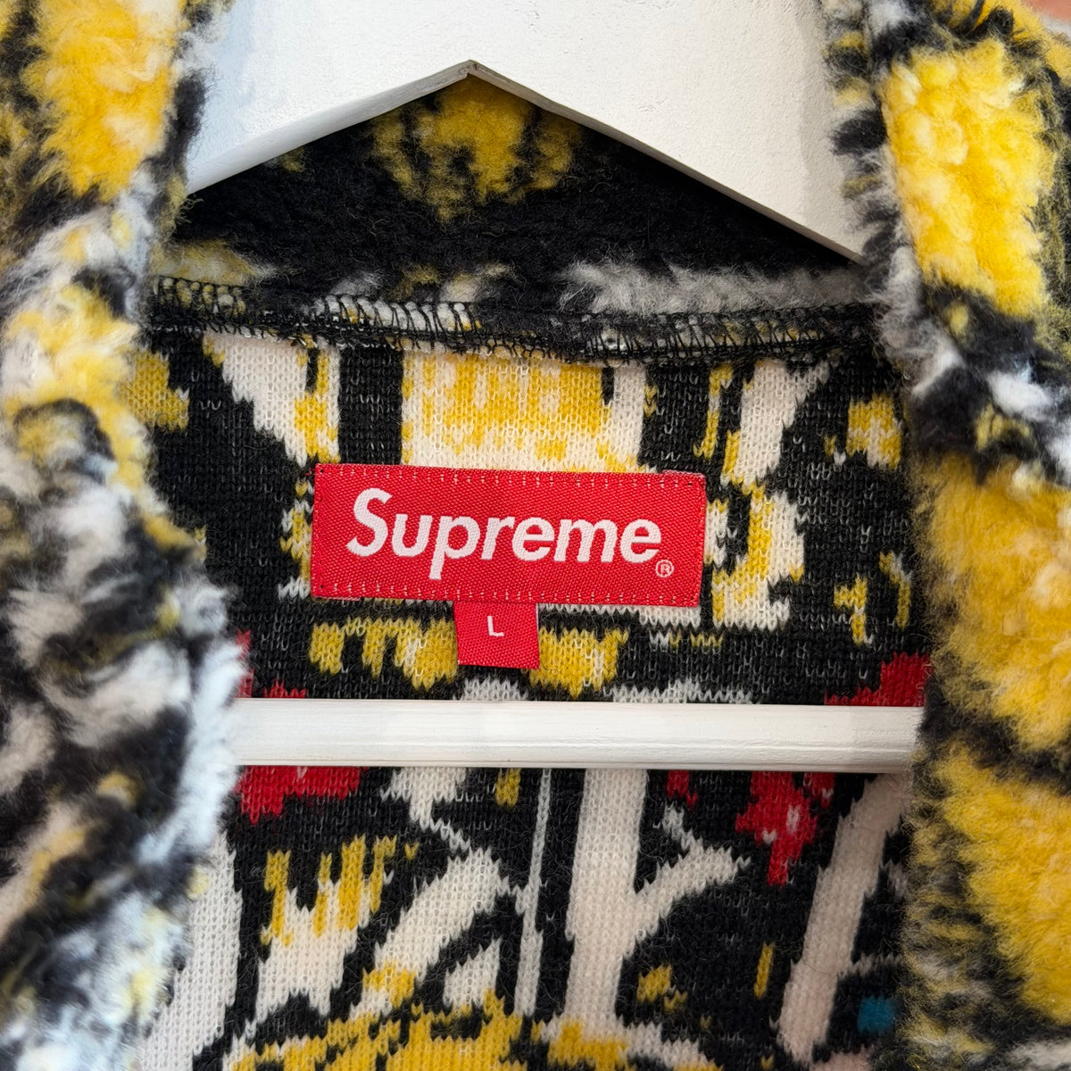 SUPREME SS21 SAINT MICHAEL FLEECE ZIP JACKET ‘MULTI’
