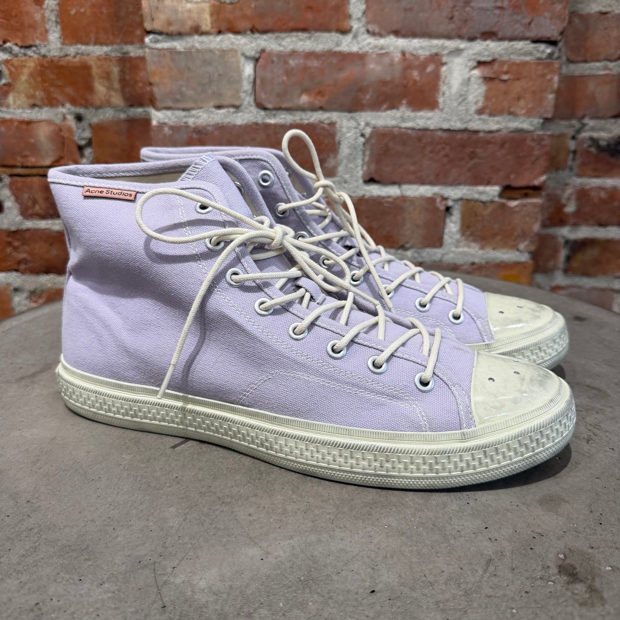 ACNE STUDIOS HIGH TOP CANVAS SNEAKERS ‘LAVENDER’