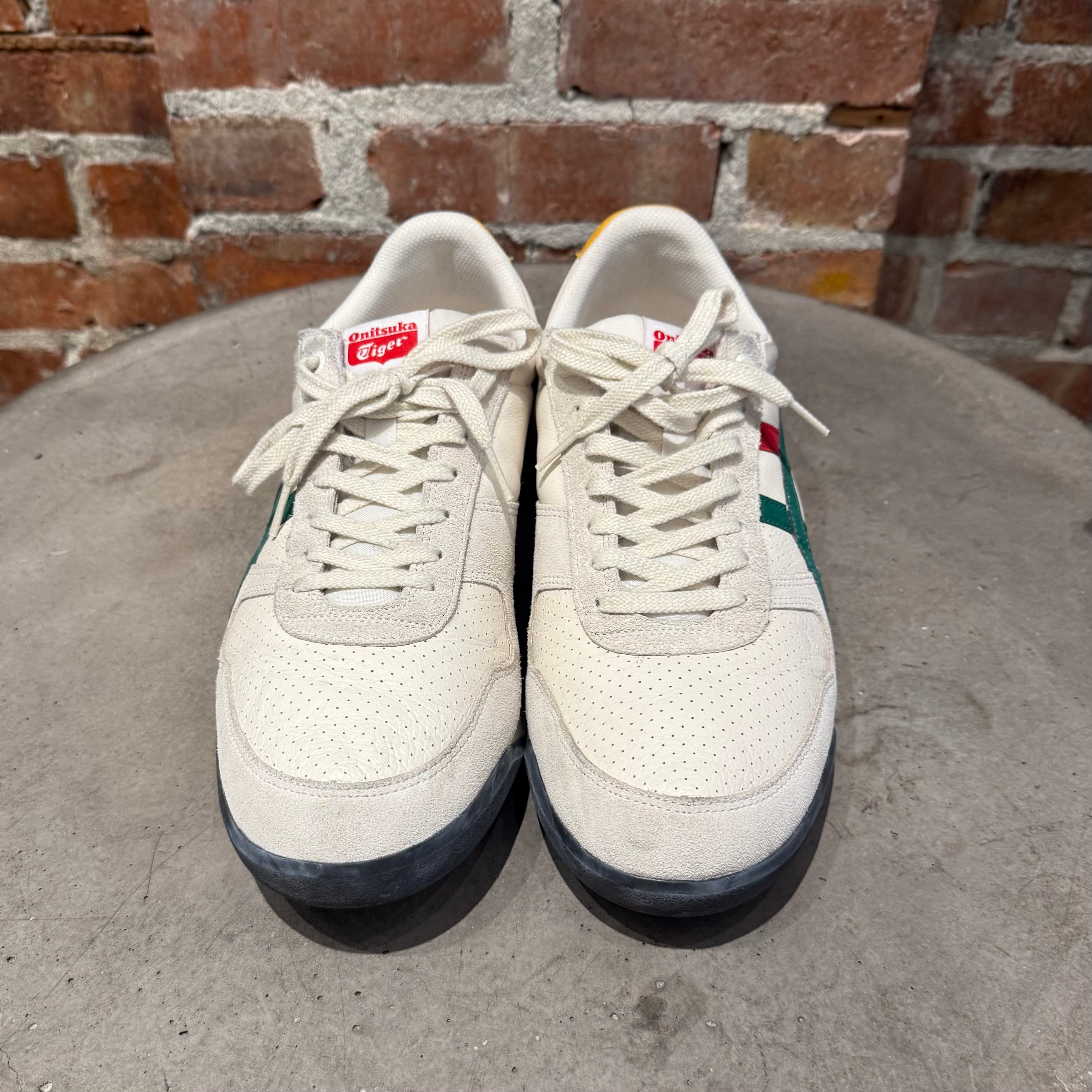 ONITSUKA TIGER ULTIMATE 81 EX BIRCH KALE SNEAKERS 'CREAM/GREEN/RED