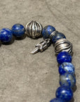 CHROME HEARTS DAGGER CHARM BEADED 3-BALL BRACELET BRACELET ‘BLUE’