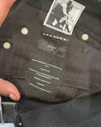 RICK OWENS AW23 JIM CUT 16oz JAPANESE DENIM ‘BLACK’