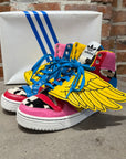 ADIDAS JEREMY SCOTT COWHIDE WING SNEAKERS ‘MULTI’