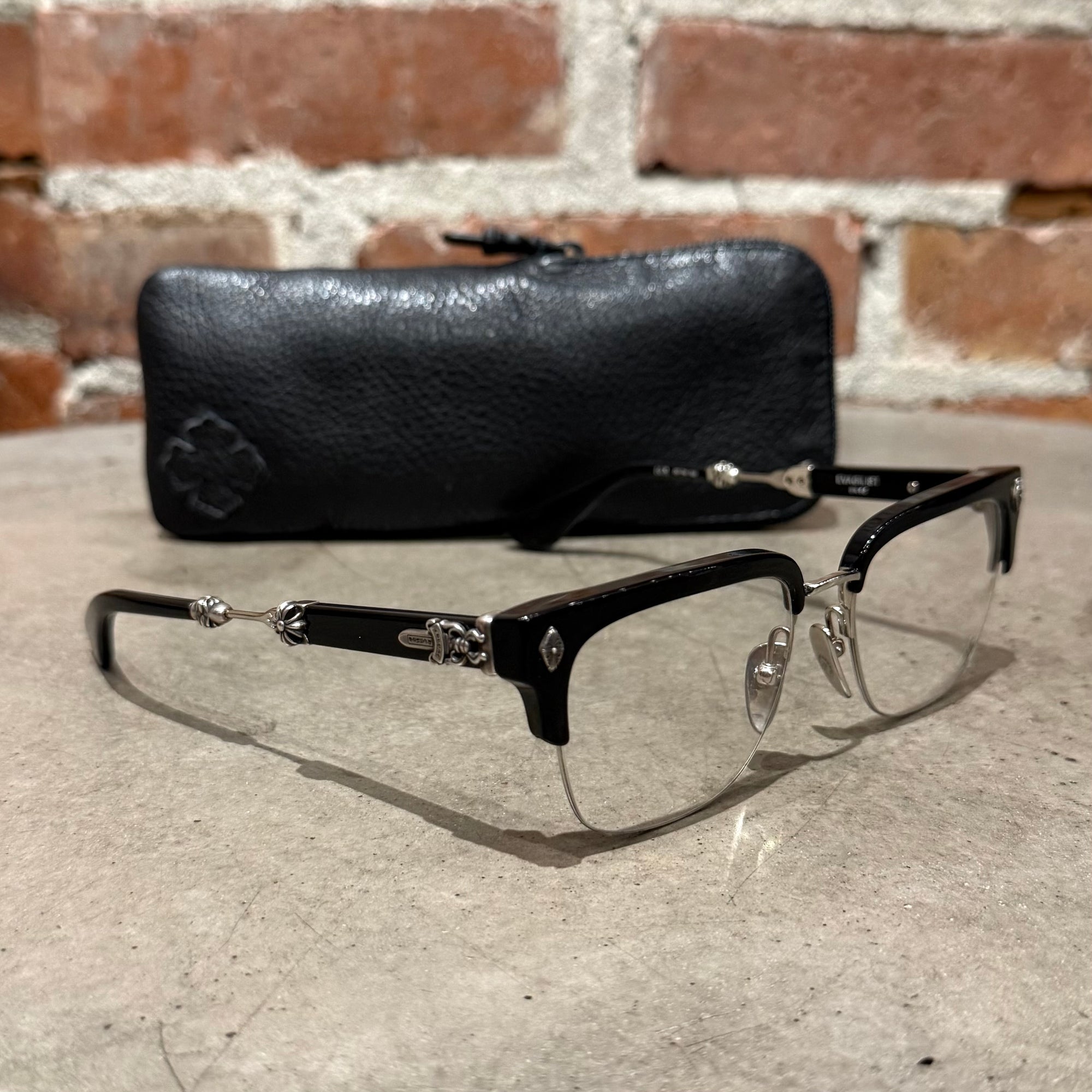 CHROME HEARTS EVAGILIST GLASSES ‘BLACK’