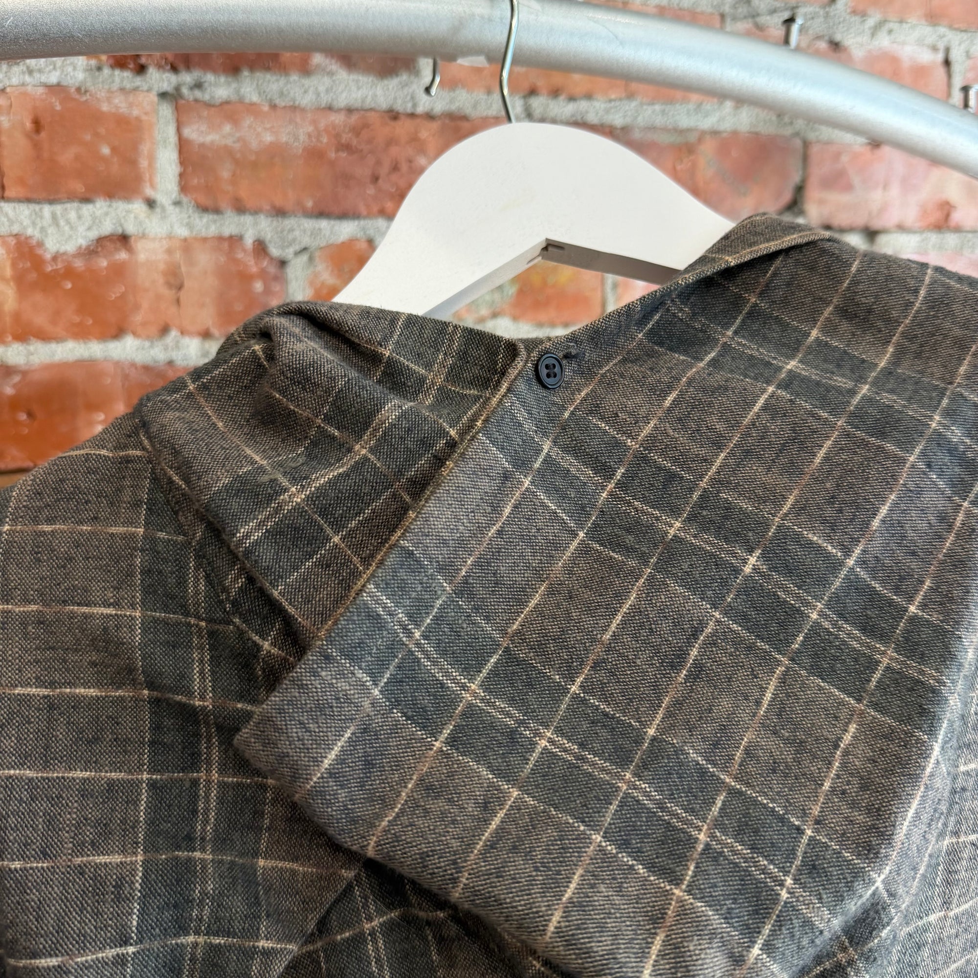 ISSEY MIYAKE HIGH COLLAR FLANNEL PULLOVER ‘MULTI’