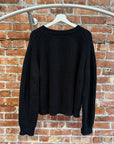 KTWO STUDIOS FISHERMAN KNIT CREWNECK SWEATER ‘BLACK’