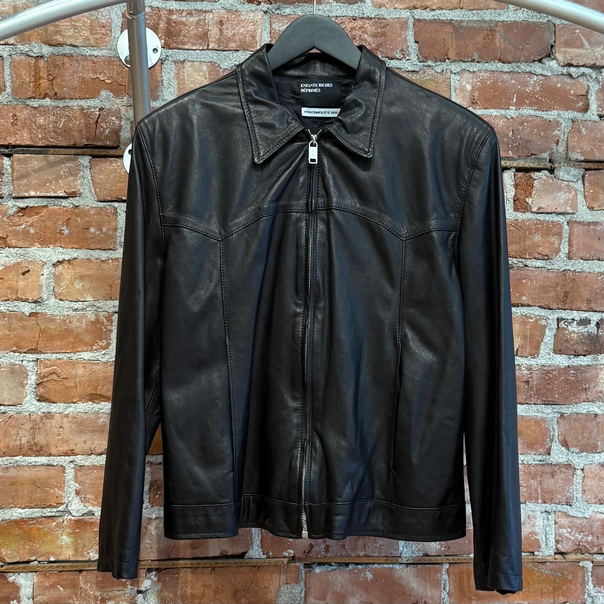 ENFANTS RICHES DEPRIMES SS25 WESTERN LEATHER JACKET ‘BLACK’