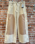 BALENCIAGA FW25 DISTRESSED DOUBLE KNEE CARPENTER PANTS ‘TAN’