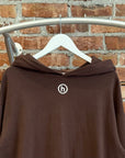 HIDDEN NY EMBROIDERED LOGO HOODIE ‘BROWN’
