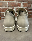 RICK OWENS FW25 LEATHER RAMONE LOW SNEAKERS ‘SAND’