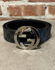 GUCCI MONOGRAM DOUBLE G LOGO BELT ‘BLACK’
