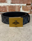 GUCCI MONOGRAM BEE LOGO BELT ‘BLACK’