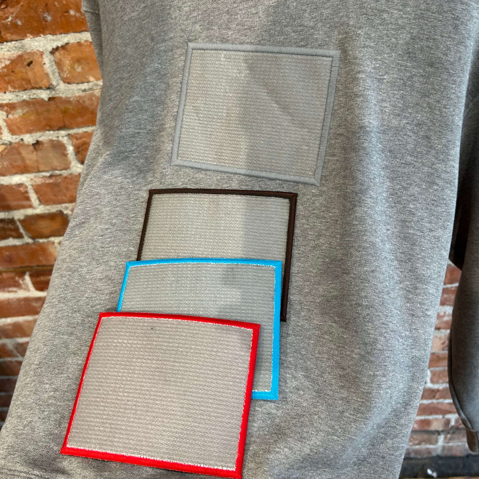 ACNE STUDIOS MELANGE FACE PATCH HOODIE ‘GREY’
